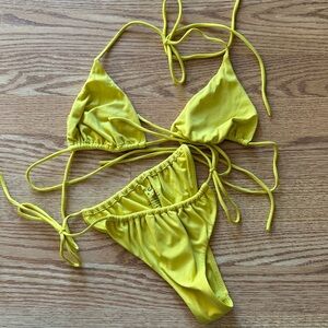 RVCA Bright Yellow Bikini Bottom